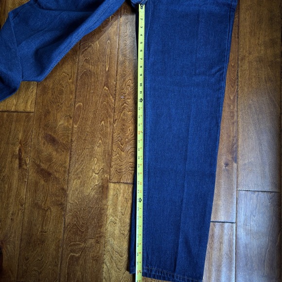 VTG 90s Levi's Jeans 505 Mens 38x32 Dark Wash Denim Orange Tab Straight Leg Blue - Picture 12 of 14